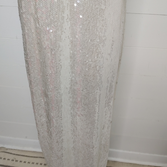 Zara White Sequin Midi Dress Size XS - Picture 4 of 16